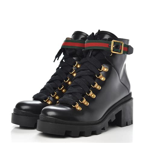 gucci black boots women|Gucci combat boots for women.